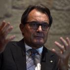 Artur Mas durante su mensaje institucional emitido por los medios el miércoles por la noche.