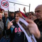 Escenas de tensi&oacute;n esta tarde en Barcelona