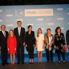 Posado oficial a la llegada al acto de entrega de los premios