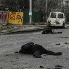 Cad&aacute;veres de civiles ucranianos, algunos maniatados, en Bucha, a las afueras de Kiev