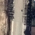 Imagen satelital de la calle Yablonska de Bucha.