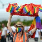 Vendiendo banderas en Munich