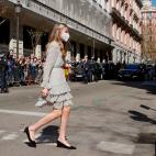 Leonor, a su llegada al Instituto Cervantes.