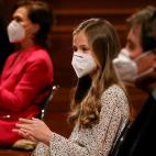 Leonor, durante el acto.