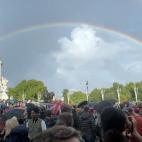 Tarde de lluvias y arco iris en Londres.