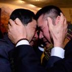 Yang-Gon y Yang-Soo, hermanos. Es la primera reunión familiar entre las dos Coreas desde 2010, dentro de un programa que permite encuentros entre familiares separados por la guerra.