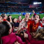 Celebración España femenino en semifinales