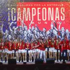 La fiesta de la selección femenina de fútbol por el Mundial