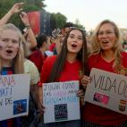 La fiesta de la selección femenina de fútbol por el Mundial