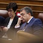 El portavoz del PNV, Aitor Esteban, en su escaño.