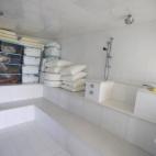 Uno de los baños de la isla privada del pederasta Jeffrey Epstein