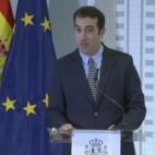 Carlos Cuerpo, tras su toma de posesión como ministro de Economía, con la corbata para ocasiones especiales.