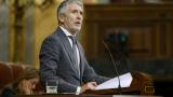 El ministro del Interior, Fernando Grande Marlaska, durante su comparecencia en el pleno del Congreso que se celebra este miércoles.