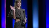 Jennifer Lawrence recoge el Premio Donostia: "Aquí la gente ama el cine, el arte y el alma de las películas"