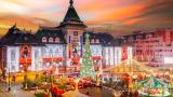 Vista del popular mercado de Navidad de Craiova, al sur de Rumania.