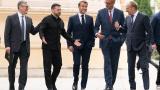 Volodimir Zelensky, rodeado de líderes europeos en una visita múltiple a Kiev