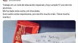 Profesora comparte la carta de un alumno
