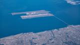 Aeropuerto de Kansai (Japón) desde la altura