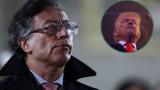 Imagen de archivo del presidente colombiano, Gustavo Petro, con un detalle con el rostro de su homólogo estadounidense, Donald Trump.