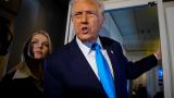 Donald Trump, en el Air Force One en un viaje reciente