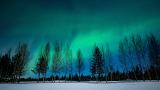Una aurora boreal en Finlandia.