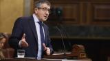 El portavoz del PSOE, Patxi López, durante su intervención en el pleno del Congreso del pasado miércoles