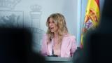 La ministra de Trabajo, Yolanda Díaz, en la rueda de prensa posterior al Consejo de Ministros.