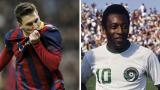 Dos imágenes, una de Messi y otra de Pelé