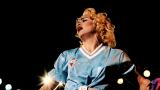La artista Madonna, durante un concierto en Vigo portando la camiseta del Celta