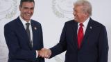 Foto de archivo de hace unos meses de Pedro Sánchez y Donald Trump en Egipto.