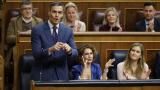 El presidente de Gobierno, Pedro Sánchez, durante su intervención en la sesión de control al Ejecutivo