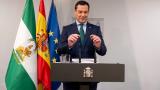 Juanma Moreno, en una comparecencia en La Moncloa