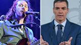 El cantante irlandés Hozier y el presidente del Gobierno, Pedro Sánchez.