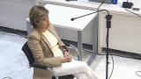 Captura de video de la señal de la Audiencia Nacional que muestra a la exdirigente del PP Soraya Sáenz de Santamaría declarando como testigo este lunes en el juicio del caso Kitchen