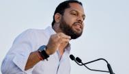 El secretario general de Vox, Ignacio Garriga, interviene en un acto del partido.