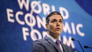 Pedro Sánchez, durante su discurso en Davos