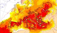 Mapa de las temperaturas en Europa