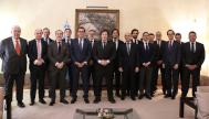 Javier Milei junto a 16 empresarios españoles.