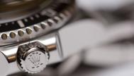 Imagen de archivo de un plano detalle de un reloj de lujo Rolex.