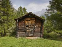 Una cabaña de madera, en una imagen de archivo