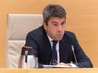 El todavía presidente en funciones de la Comunidad Valenciana, Carlos Mazón, en la comisión de investigación de la DANA.