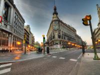 Confluencia de la Calle Alcalá con la Gran Vía de Madrid,