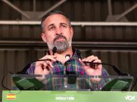 El presidente de Vox, Santiago Abascal, en una imagen de archivo durante un mitin de las pasadas elecciones en Castilla y León, en Zamora.