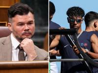 Fotomontaje de Gabriel Rufián y Lamine Yamal.