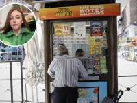 Alba Romero y un puesto de la Once