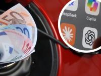 Ilustración de ahorro de dinero en combustible.