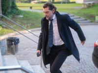 Jonathan Andic, en el tanatorio tras la muerte de su padre