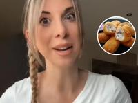 Laura Gómez y unas croquetas