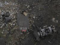 Restos de un dron lanzado por Rusia contra la región de Zaporiyia