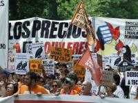 Manifestación en Madrid, en contra de la situación de la vivienda.